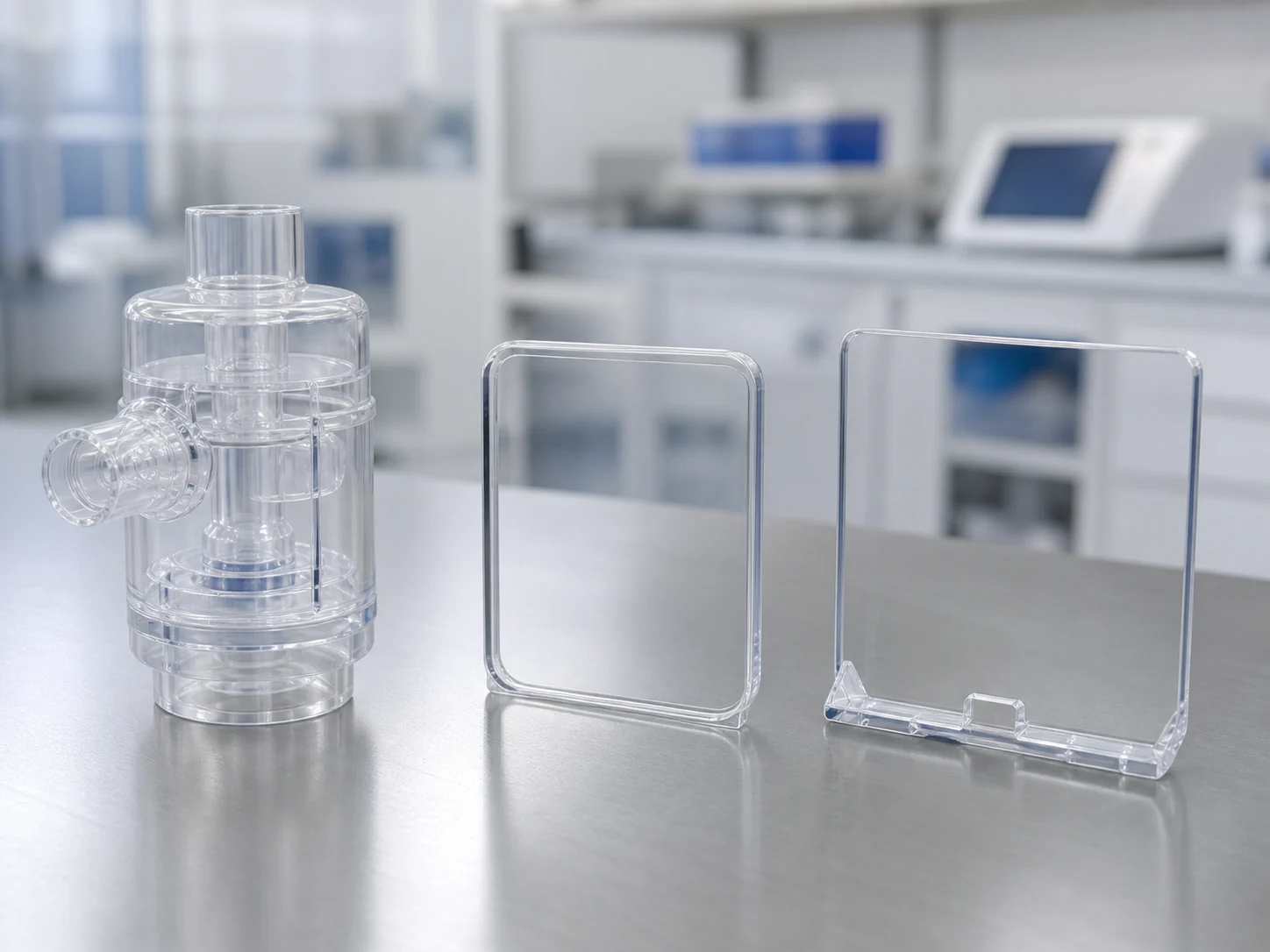 Surface resistance validation after alcohol wiping on transparent antistatic medical plastic parts