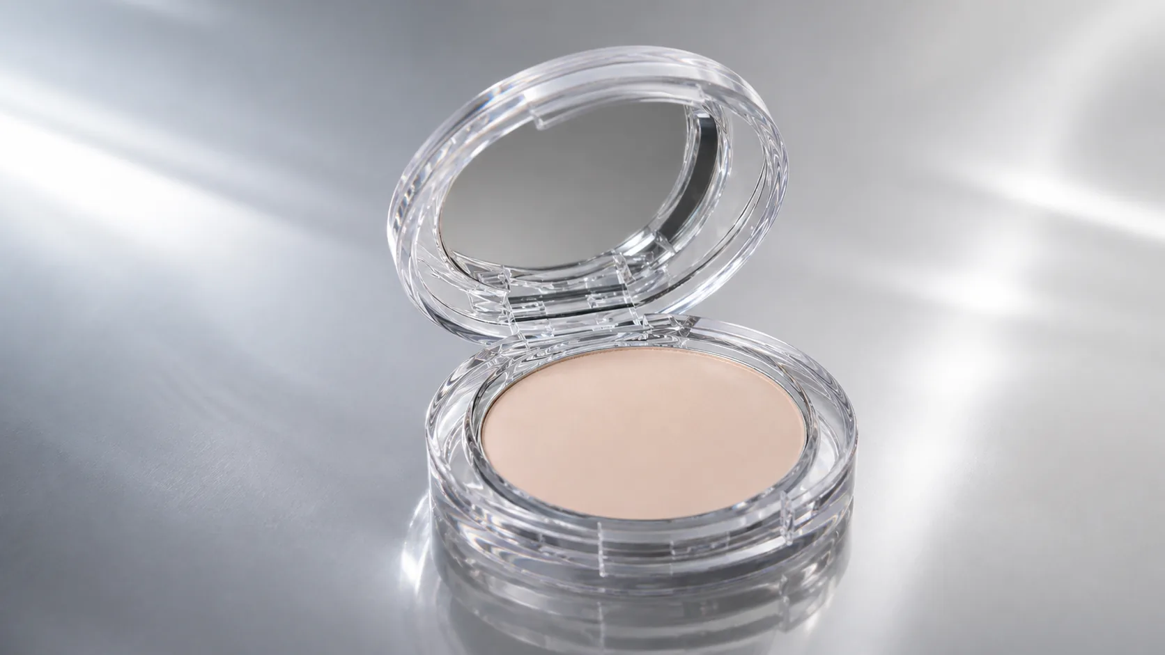 Transparent antistatic cosmetic compact case study